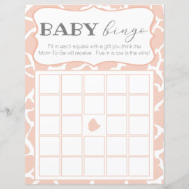 Rosa Bebis Flicka Giraff Bebis Bingo