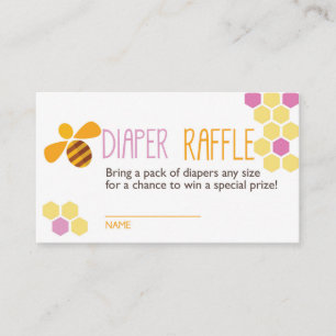 Rosa Bee Diaper Raffle Biljett Tilläggskort