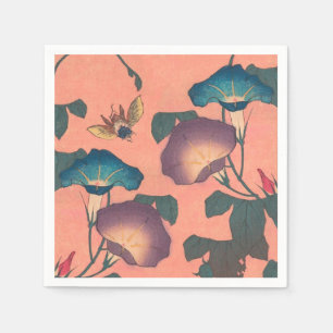 Rosa Bee Flower Classic Hokusai Art Pappersservett