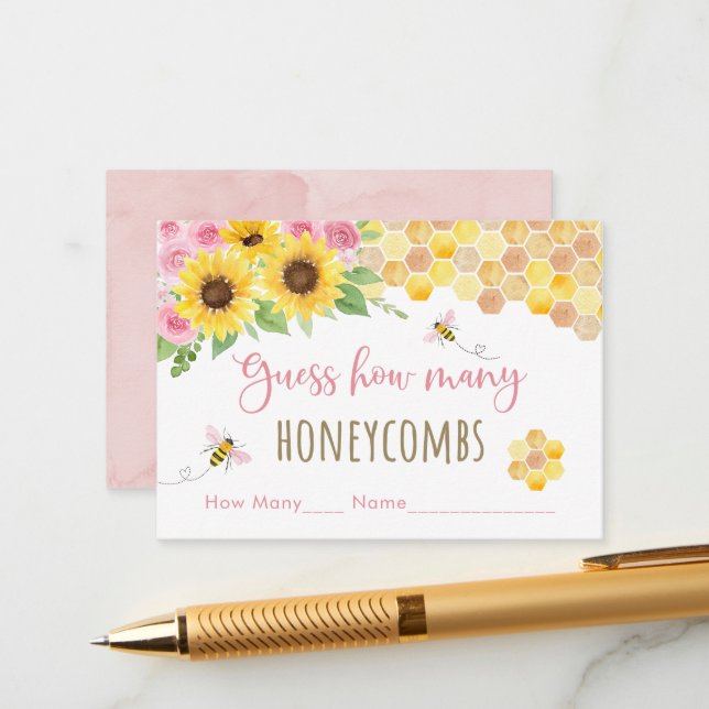 Rosa Bee Solros Birthday vet hur många spel Tilläggskort (Fram/Back In Situ)