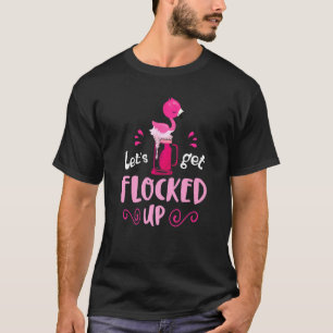 Rosa Beer Flamingo gör att Party blir låst T Shirt