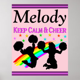 ROSA BEHÅLLA LUGN OCH CHEER-PERSONLIG POSTER