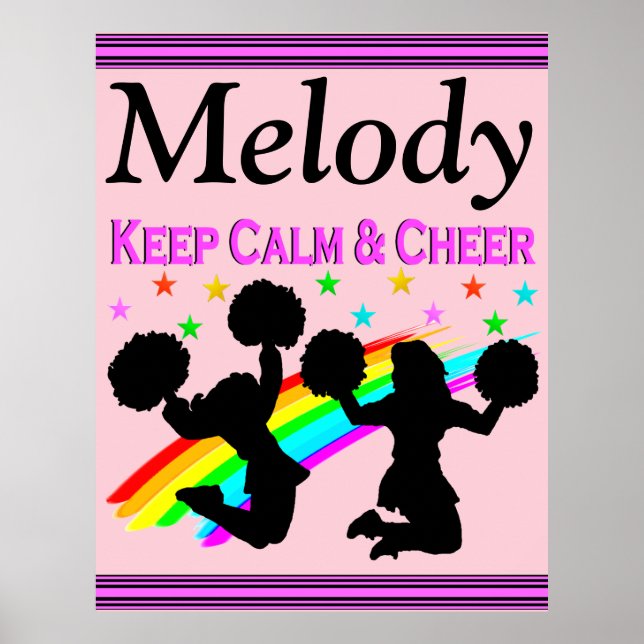 ROSA BEHÅLLA LUGN OCH CHEER-PERSONLIG POSTER (Framsidan)