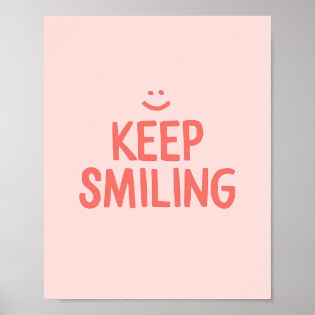 Rosa Behålla Smildrande inspirationsoffert Poster (Framsidan)