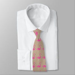 Rosa & Beige Flamingo Tie Slips