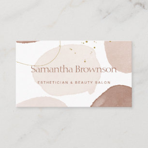 Rosa Beige Sminkstylist Röda kinder Geometrisk Ste Visitkort