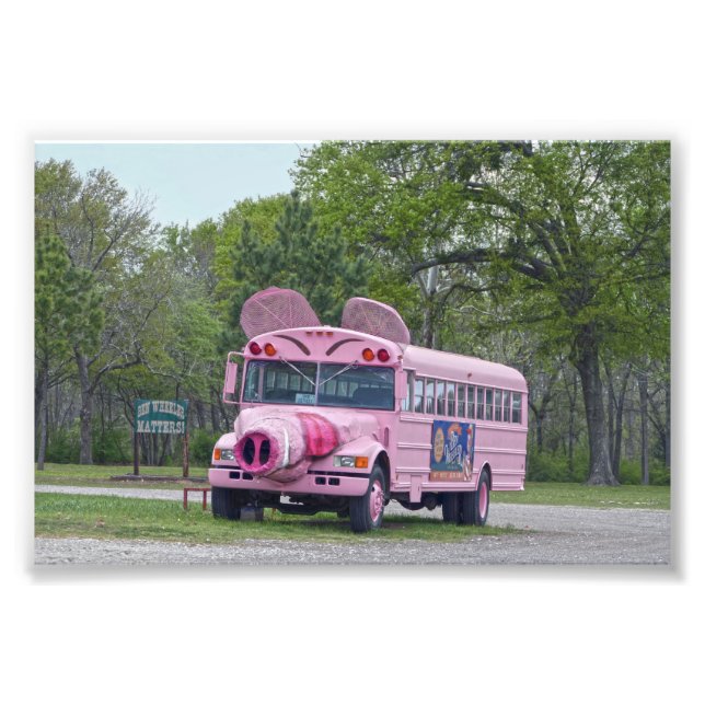 Rosa Ben Wheeler, Texas, Hogfest Buss Fototryck (Framsidan)