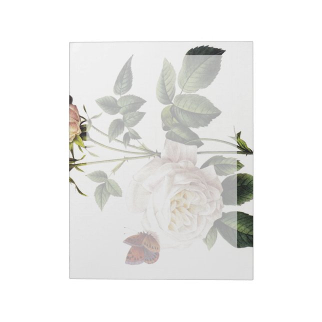 Rosa Bengale - Pierre Joseph Redouté. Anteckningsblock (Roterad)