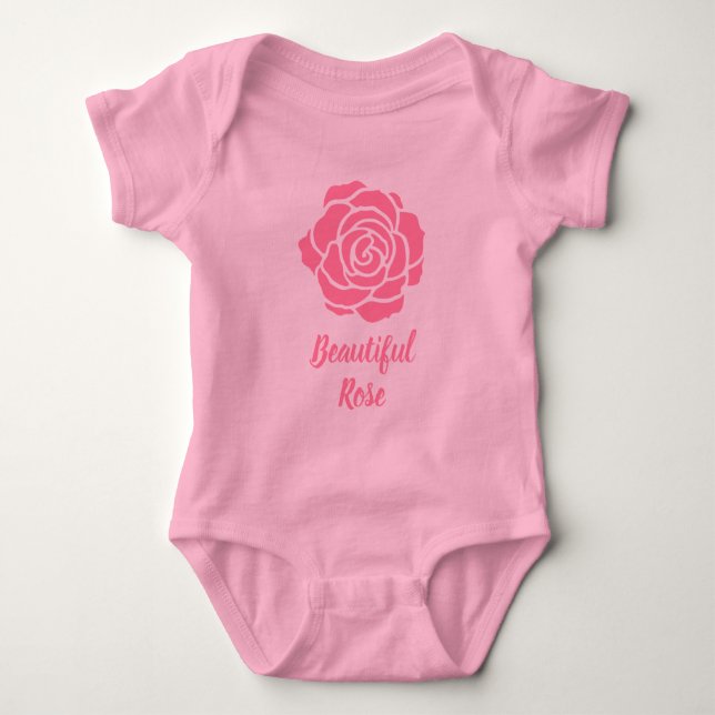 Rosa Benice Ro Baby Bodykostym T-shirt (Framsida)