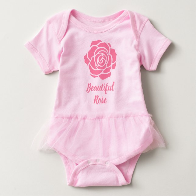 Rosa Benice Ro Baby Bodykostym T-shirt (Framsida)