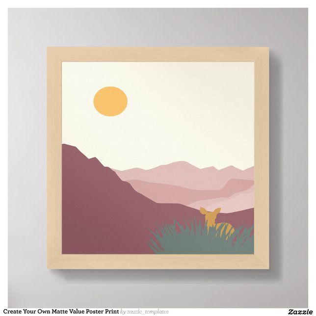 Rosa bergarter boho scenery poster (Framed Front)