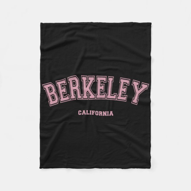 Rosa Berkeley Kalifornien Ca Varsity stil på Berke Fleecefilt (Framsidan)