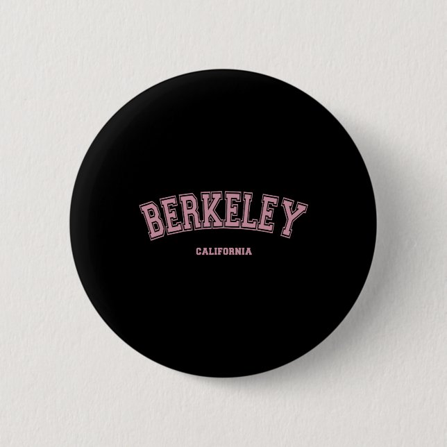Rosa Berkeley Kalifornien Ca Varsity stil på Berke Knapp (Framsida)