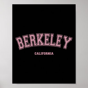 Rosa Berkeley Kalifornien Ca Varsity stil på Berke Poster