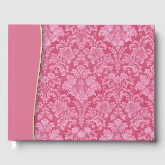 Rosa Berry Damask Wedor Shower Guestbook Gästböcker