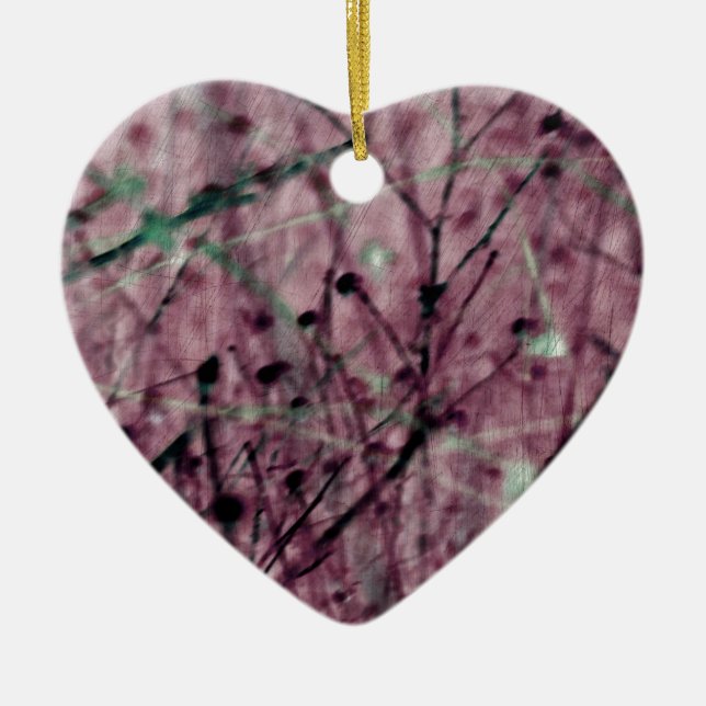 Rosa Berry Fält Julgransprydnad Keramik (Framsidan)