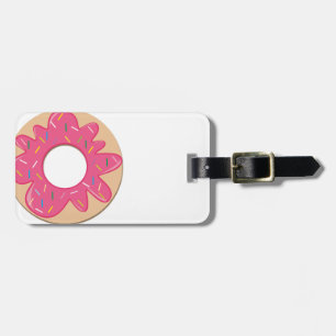 Rosa Berry Sprinkle Donut Bagagebricka
