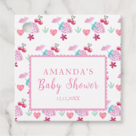 Rosa Berry Sweet Baby Shower Gåvor Etiketter