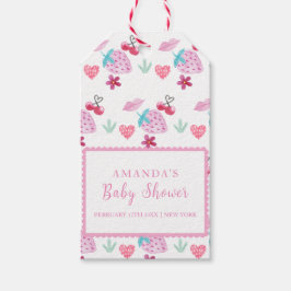 Rosa Berry Sweet Baby Shower Presentetikett