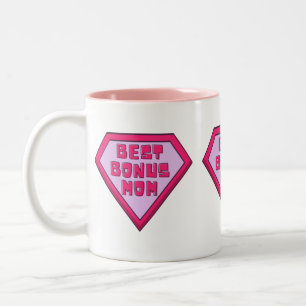Rosa Best Bonus Mamma Mors dag Två-Tonad Mugg
