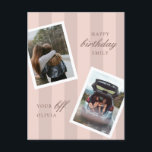 Rosa Best Friends Photo Grattis på födelsedagen Vykort<br><div class="desc">Rosa Best Friends Photo Grattis på födelsedagen vycard</div>