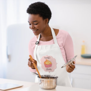 Rosa beställnings- förkläde för muffinDiva