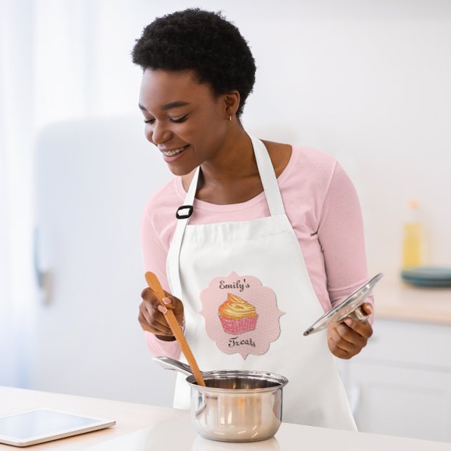 Rosa beställnings- förkläde för muffinDiva (Skapare uppladdad)