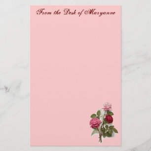 Rosa beställnings- stationärt för Victorian Brevpapper