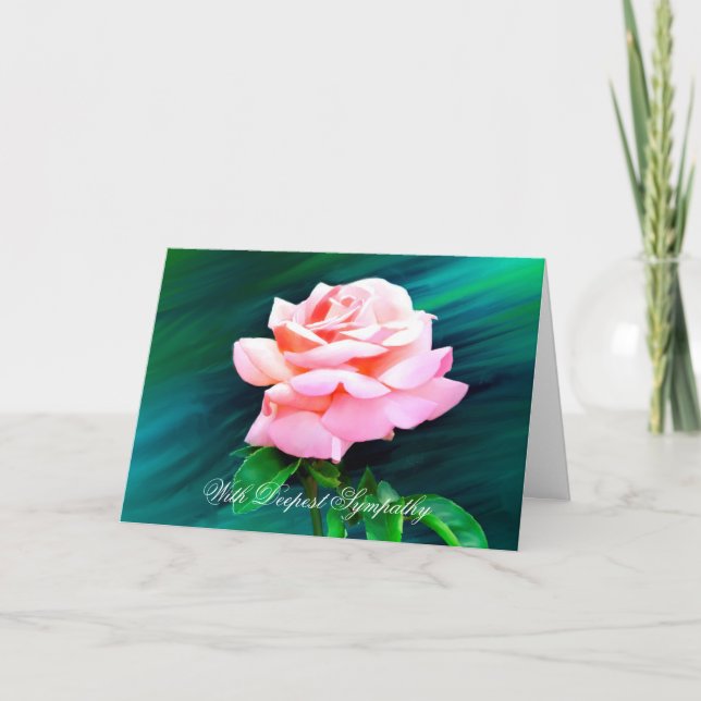 Rosa beställnings- sympatikort för rosa Tea Kort (Framsida)
