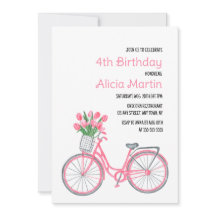 Rosa Bicycle Basket Tulip blommar i alla åldrar