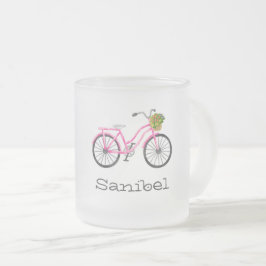Rosa Bicycle Flower Basket LOCATION, sommartid, Ro Frostad Glasmugg