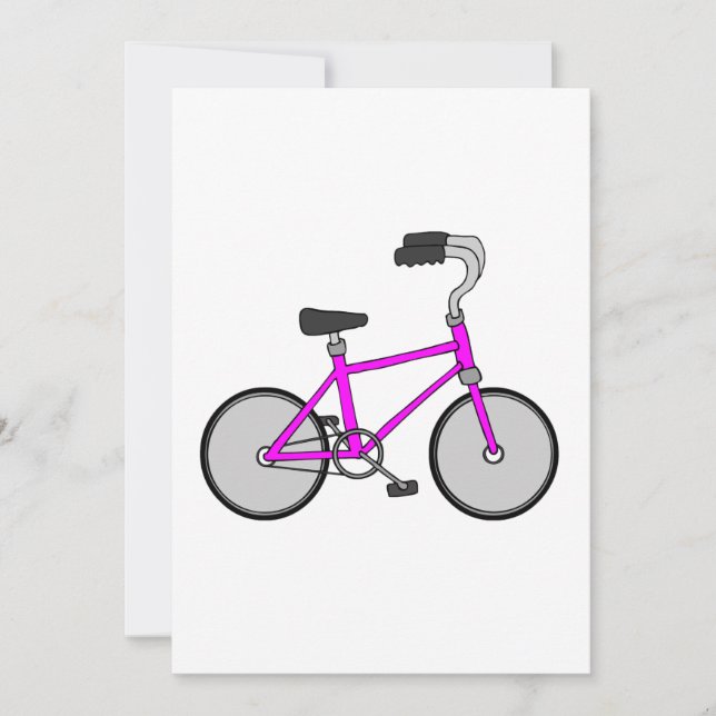Rosa Bicycle Inbjudningar (Framsida)