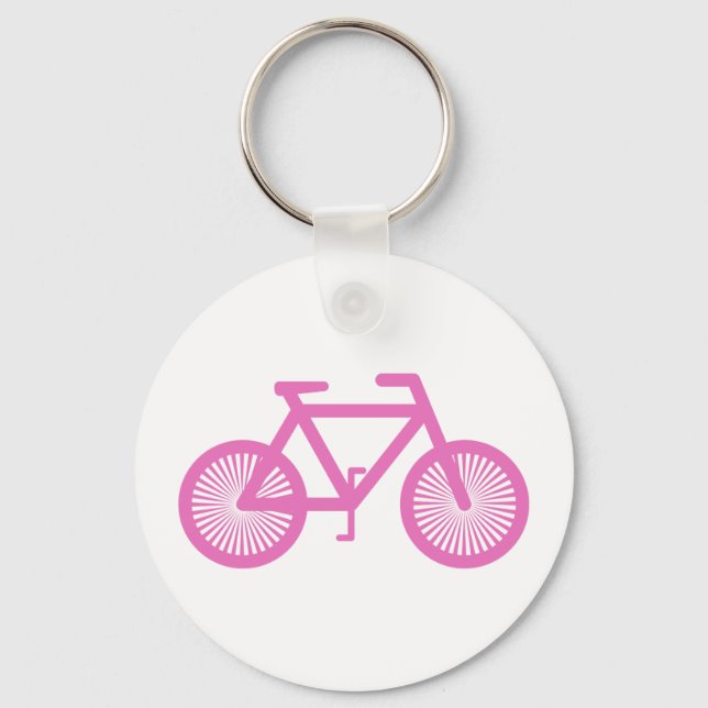 Rosa Bicycle Nyckelring (Framsida)