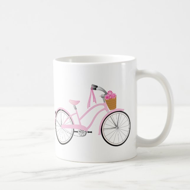 Rosa Bicycle with Streamers Kaffemugg (Höger)