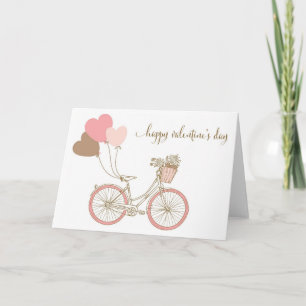 ROSA BICYCLES OCH BALLOONS VALENTINS DAGKORT HELGKORT