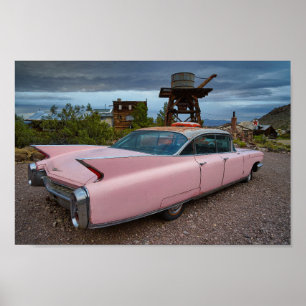 ROSA BIG CLASSIC CAR FINS CADDY POSTER
