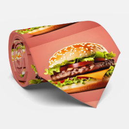 Rosa Big Hamburger Party Neck Tie Slips