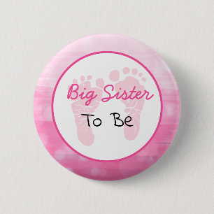 Rosa Big Sister som ska bli babystövel Knapp