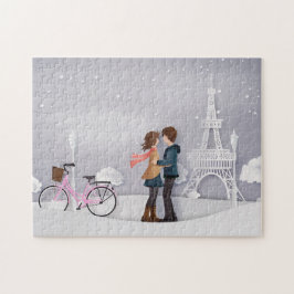 Rosa Bike Paris Couple Pussel