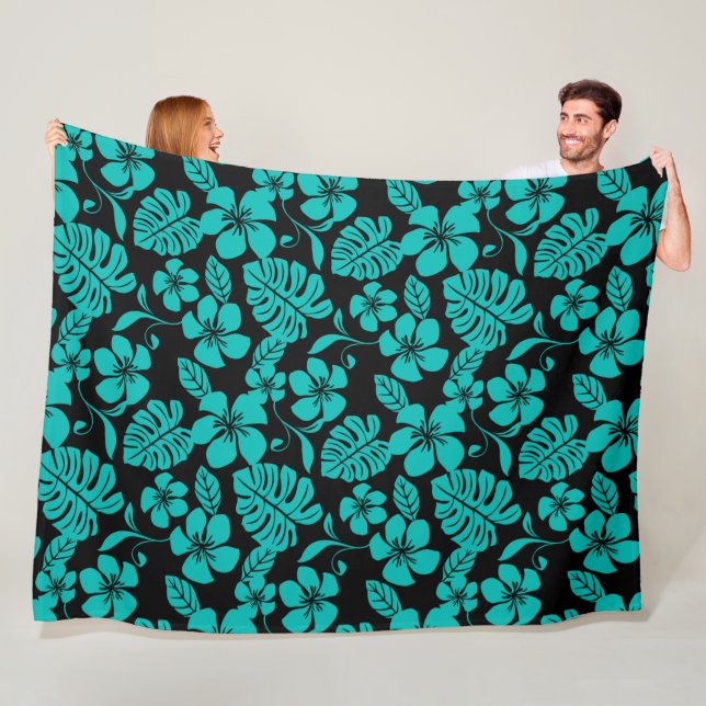 ROSA BIKINI (BLACK/TEAL) Fleece Blanket (På plats)