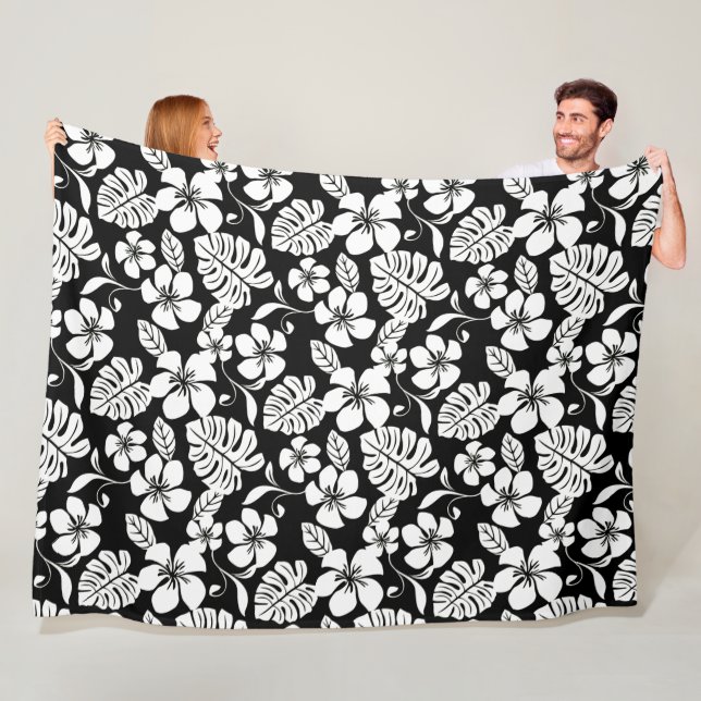 ROSA BIKINI (BLACK/WHITE) Fleece Blanket (På plats)