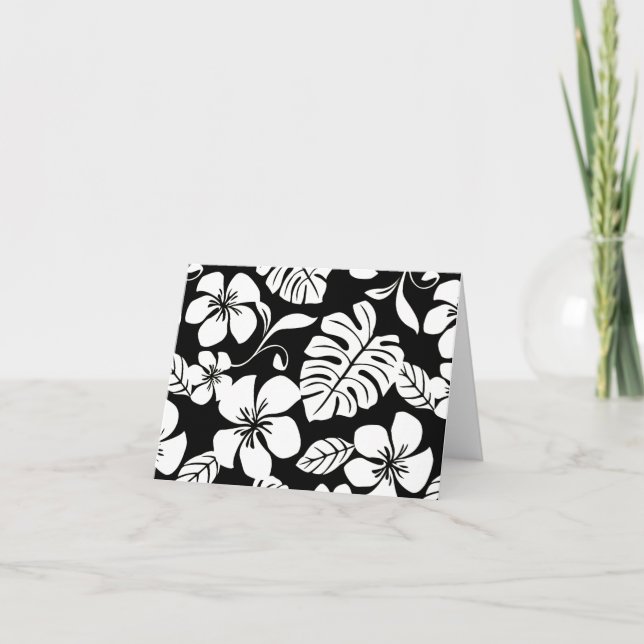 ROSA BIKINI (BLACK/WHITE)-kort med tackkort (Framsida)