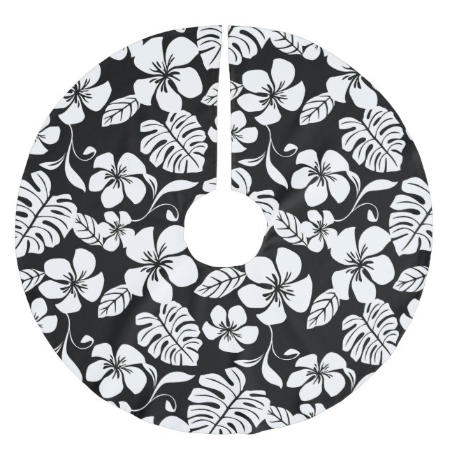 ROSA BIKINI (BLACK/WHITE) Träd Skirt Julgransmatta Borstad Polyester (Framsidan)