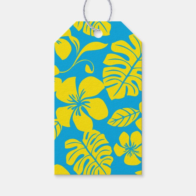 ROSA BIKINI (BLUE/GULT) GIFT-MÄRKRE PRESENTETIKETT (Framsidan)