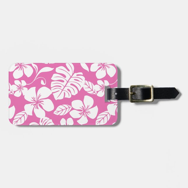 ROSA BIKINI (FLAMINGO ROSA) LUGGAGE TAG BAGAGEBRICKA (Horisontell Framsida)