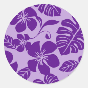 ROSA BIKINI (LILA x 2) KLASSIC ROUND STICKER Runt Klistermärke