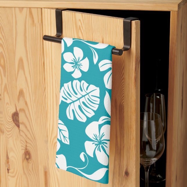 ROSA BIKINI MÖNSTER (AQUAMARINE) KÖKSHANDDUK (Thirds Fold)