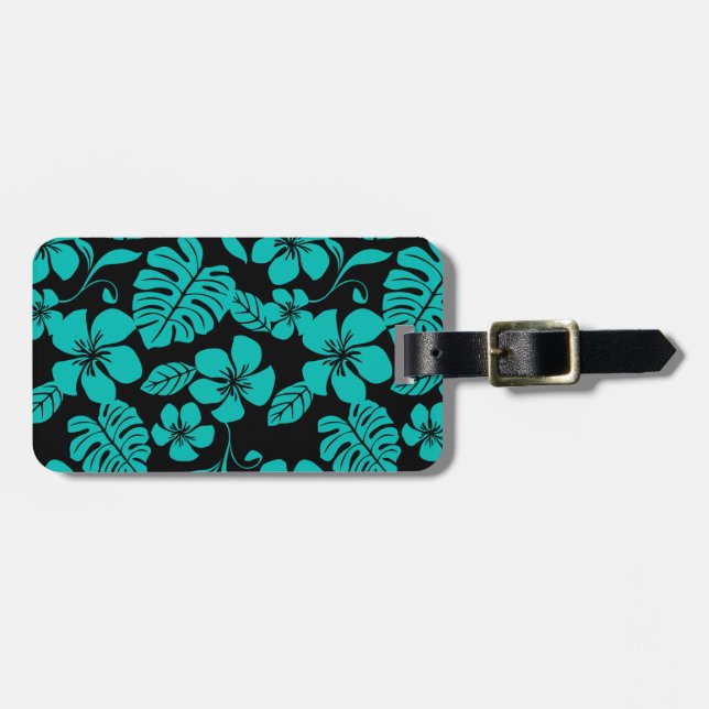 ROSA BIKINI (SVART/TEAL) BAGAGEBRICKA (Horisontell Framsida)
