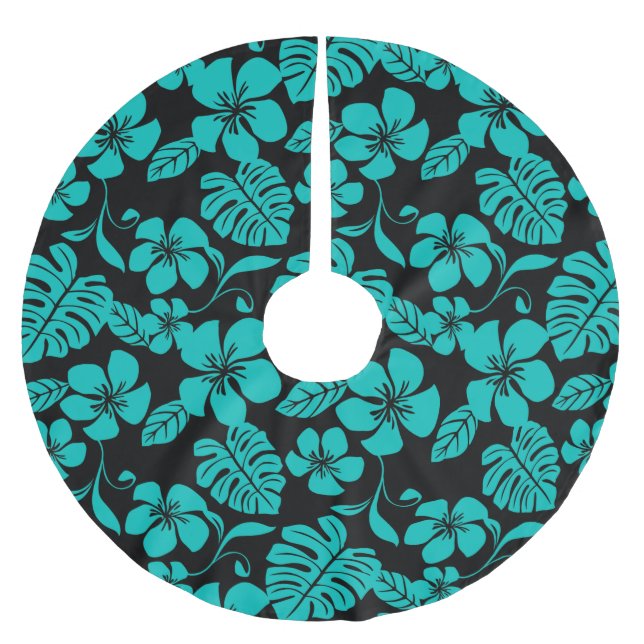 ROSA BIKINI (SVART/TEAL) JULGRANSMATTA BORSTAD POLYESTER (Framsidan)