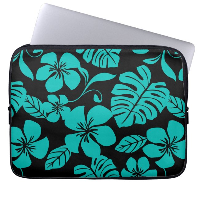 ROSA BIKINI (SVART/TEAL) LAPTOP FODRAL (Framsidan)